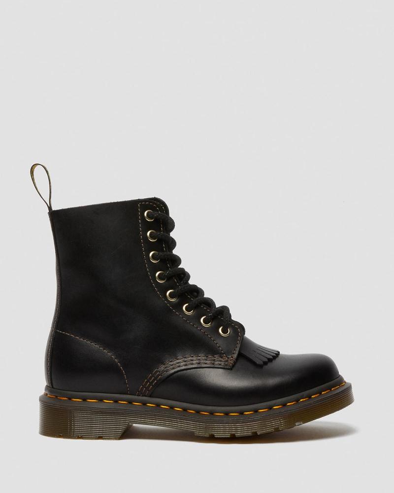 Black Women's Dr Martens 1460 Pascal Abruzzo Leather Ankle Boots | CA 14NWY